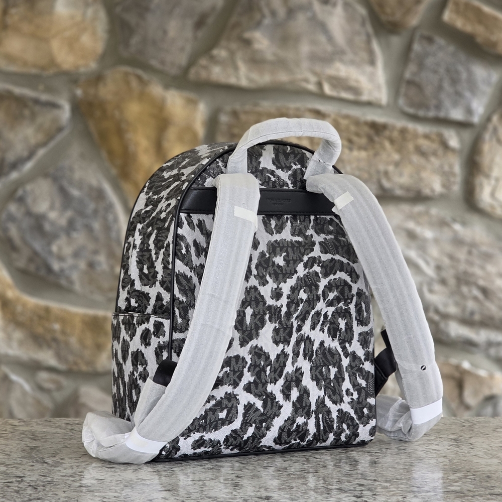 Michael Kors Bex Leopard Logo Medium Backpack - Picture 3 of 9